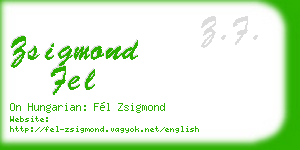 zsigmond fel business card